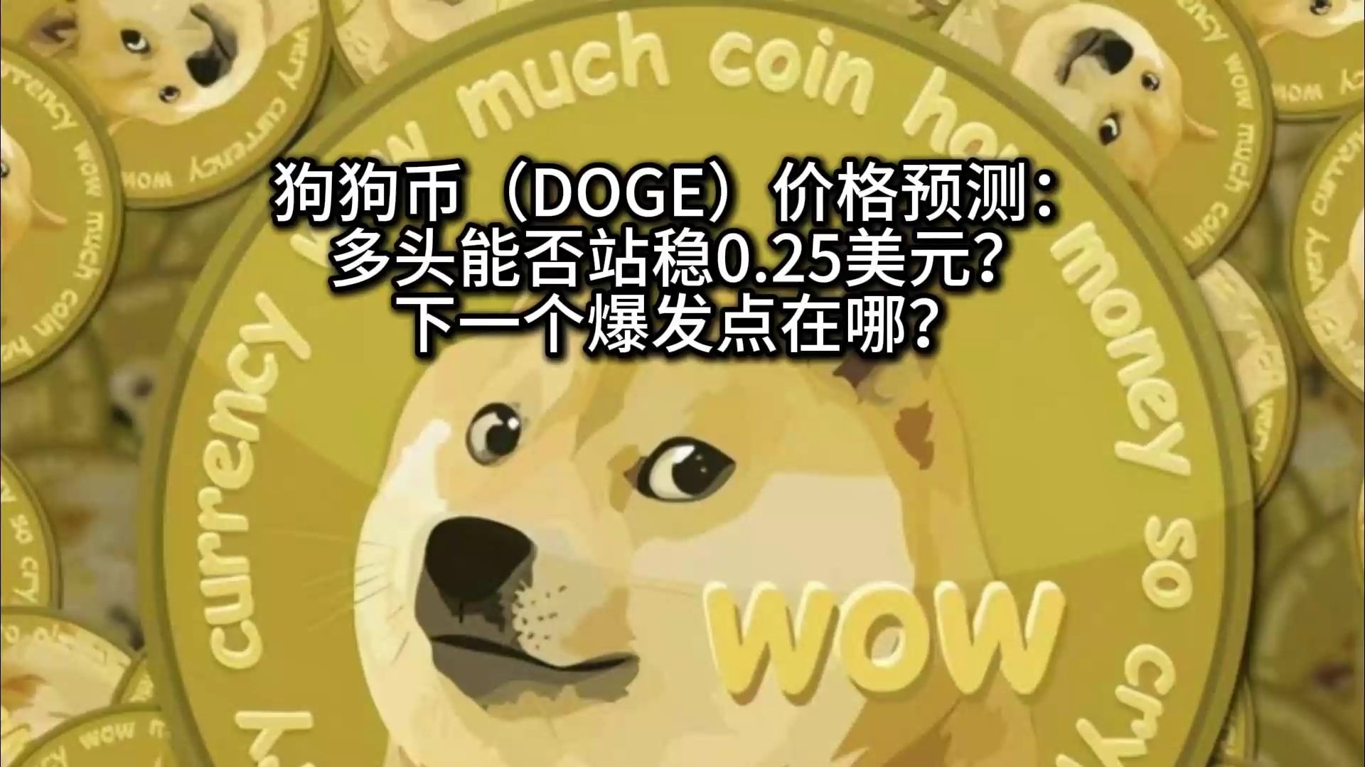 狗狗币冲破23.76美元大关，牛市是否已来临？